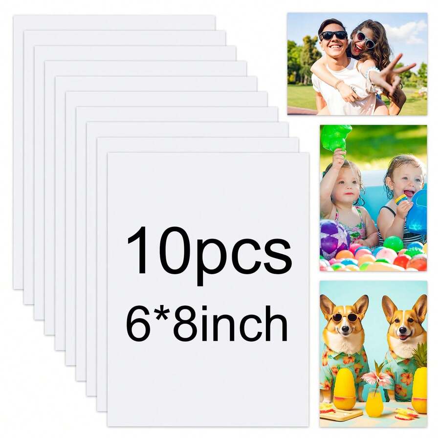 Aluminum Sublimation Blanks 6x8 Inch Metal Photo Blanks For DIY Crafts, Signs, And Wall Decor (10 Pack) - Clear - View 1
