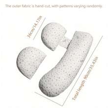 U-Shaped/H-Shaped Adjustable & Convertible Design Maternity Support Pillow, Helps Relieve Fatigue By Supporting Waist, Back And Abdomen. Postpartum Side Sleeping Lumbar And Abdominal Support Pillow. - Multicolor - View 4