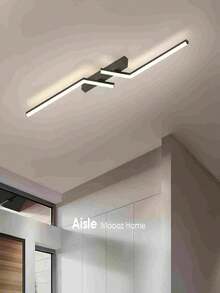 إضاءة سقف LED حديثة، إكسسوار ديكور المنزل، مصباح سقف بسيط، إكسسوار إضاءة، مصباح سقف بسيط، إضاءة سقف ديكور منزلي فاخر - إضاءة معلقة من الألومنيوم/السيليكون، أسود