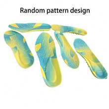 1 para sportowych wkładek do butów z amortyzacją PU, sportowe wkładki amortyzujące 4D, miękkie wkładki PU, miękkie i oddychające, wysoka elastyczność, amortyzacja wstrząsów i potu, unisexowe wkładki do biegania, brak zmęczenia stóp, masaż lateksowy, uniwersalne wkładki