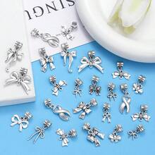 30/50pcs Assorted Vintage Hollow Bowknot Gold Plated Pendant, Multi-Style Elegant Connectors Suitable For DIY Lovely Fashion Bracelet, Necklace, Keychain, Jewelry Accessories, Mother's Day, Valentine's Day Gifts