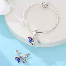 1Count DIY National Landmark And Pet Three Pieces Pendant; Beijing Panda CHINA Love, Australia Sydney Koala, Dutch Windmill Tulip, London Big Ben, Taj Mahal, Japanese Attractions, Greek Temples, Etc., Make Perfect Pandala Bracelets Essential Accessories; Gifts For Christmas, Tourist Vacations, Halloween, Etc - Multicolor - View 6