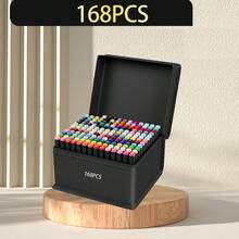 24/30/36/40/48/60/80/100/120/168 色双头艺术马克笔套装专业永久性素描马克笔适用于艺术绘画素描书法日记计划漫画设计学校用品万圣节礼物学校用品，返校
