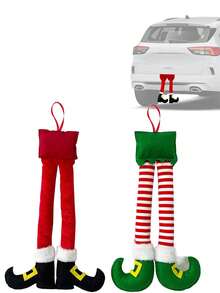Accesorios de coche con piernas de elfo de Papá Noel, decoración navideña para el hogar, adornos colgantes para el árbol de Navidad, regalos de Feliz Año Nuevo