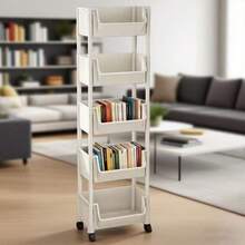 Practical Shelf, White And Colorful Layered Storage Basket, Portable Storage Basket And Toy Storage Basket, Suitable For Multifunctional Shelves In Bathroom, Bedroom, Kitchen And Other Scenes - 5 lớp - trắng - Xem 2