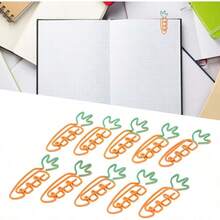 Pssopp Carrot Paper Clips, 100Pcs Metal, Multicolored, 1.5 Inches, Novelty