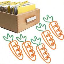 Pssopp Carrot Paper Clips, 100Pcs Metal, Multicolored, 1.5 Inches, Novelty