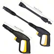 High Power Washer Trigger Spray Gun Lance Washer Accessory Kit Quick Connect Release System For Karcher K2 K3 K4 K5 K6 K7 With Adjustable Spray Wall Nozzle, Beach Essentials, Beach Accessories, Pool Float - Black - View 2