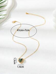 Fashionable Heart-Shaped Synthetic Mother-Of-Pearl Pendant Necklace, Suitable For Weddings And Daily Wear
