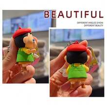 Crayon Shin-Chan Serie süße Plüsch Schlüsselanhänger, offiziell lizenziert, super süß, perfekt für tägliches lässiges Outfit, ideal als Urlaubs- oder Geschenkidee, bringt ins Leben. (Kleiner Maler Stil) - Verschiedenfarbig - Übersicht 5