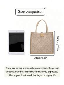 亚麻手提袋，空白手提袋，可重复使用的时尚多功能购物袋，会议礼品袋。您可以自行DIY设计，简约优雅，可用作伴娘婚礼礼品袋、学生书包、返校季和教师包，非常适合礼品促销、赠品、展览和其他场合，表面可进行丝网印刷、刺绣或热压印花。 - 彩色 - 查看 9