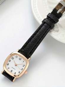 Conjunto de 5 piezas de relojes de mujer con correa elegante y estilo clásico con esfera cuadrada y subdial digital, el mejor regalo para niñas, adecuado para cumpleaños, festivales, regalos de vuelta al colegio y uso diario, sin incluir caja de regalo