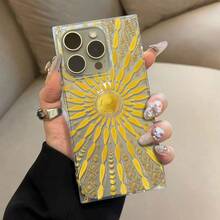 Nueva funda tipo cubo con orificio grande y ángulo recto para teléfonos móviles, compatible con 16/15/14/13/12 Pro, 14, 15, 16 Plus y 12 Pro. Diseño brillante, resistente a caídas, ideal para cumpleaños y otras ocasiones. - transparente - Ver 3