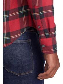 Flannel Long Sleeve Button Down Shirthalloween - Red Ardenga - View 4