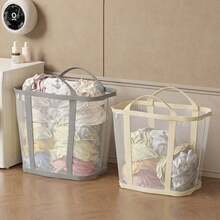 1 pieza Cesta plegable de gran capacidad y resistente al agua para almacenar ropa sucia, adecuada para el hogar y el baño - Multicolor - Ver 5