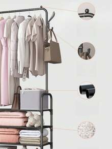 1 szt. Szafa; Przenośna szafa; Wielofunkcyjny organizer do szafy, wieszak na buty i kapelusze, szerokość 23,62 cala, przenośny wieszak, półka na buty, półka do przechowywania, przenośny wieszak do sypialni, zdejmowany, łatwy w demontażu i montażu, odpowiedni do salonu, przedpokoju, sypialni, gabinetu, biura, prezentu świątecznego, prezentu bożonarodzeniowego