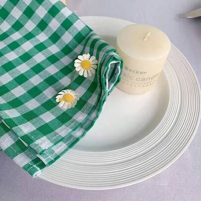 6 件装超大 50.8x50.8 厘米方形餐巾 - 耐用 100% 涤纶餐巾，优雅绿色餐厅装饰，适合圣诞节、婚礼、迎婴派对 - 可重复使用和可清洗的布餐巾，适合日常或正式活动