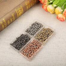 Estilo800 Unids Cuatro Colores Ronda Perla Cabeza Alfileres Costura Costura Pin Herramienta De Marcado Fijo Pasadores Acolchados Rectos Con Caja Transparente Alfileres De CosturaVersióN Mejorada - 1 - Ver 3