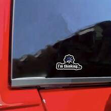 3-Inch "Thoughtful Pause" Sticker - Whimsical - Themed Vinyl Sticker With Floral & Text Art For Laptops, Notebooks, Water Bottles, Introvert Enthusiasts, And Fun Decor | Great For Mindfulness Fans, Creativity Seekers, And Those Into Playful Contemplation Puns