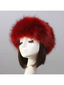 1个仿毛皮发箍 + 2个仿毛皮臂套 情人节礼物 - 酒紅-296 - 查看 3