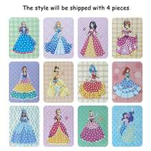 Princess Christmas DIY Sticker Game Costume Decor, Cartoon Creative Toy, Educational Accessory Material For 3D Handmade Creative Gifts, Christmas Gift Toys For Girls