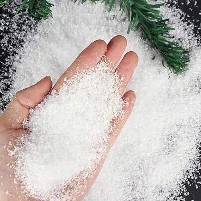 1 gói (20g mỗi gói) Tuyết giả, Tuyết nhân tạo, Vật dụng trang trí, Bông tuyết, Vật liệu trang trí cảnh tuyết Giáng sinh, Bột tuyết khô