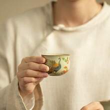 1 chiếc cốc trà gốm sứ hình công Ru Kiln giả, tách trà, đồ uống dùng tại nhà, cốc nếm trà, bộ trà Kung Fu, bộ đồ dùng cho năm học mới, bộ quà tặng ngày lễ, quà tặng Halloween - Nhiều màu - Xem 2