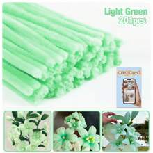 200/450根多色加粗雪尼尔绒条，散装彩色毛绒棒，9种颜色，适用于DIY工艺品和艺术项目，可作绒球，适用于情人节、母亲节和复活节装饰 - 彩色 - 查看 69