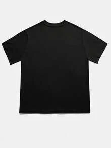 Camiseta vintage de fantasma con encaje floral, bonita camiseta estética de Halloween, top femenino de otoño y temporada espeluznante, camiseta vintage de fantasma para mujer - Negro - Ver 2
