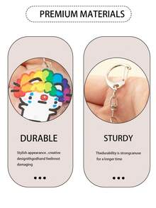 1pc/5pcs Acrylic Cute Cartoon Line Cat Keychain Clown Cat Pink Girl Cat Heart Balloon Kitten Animal Theme Keychain Pendant Car Keychain, Wallets,Car Keys, Bags, Friends', Anniversary S Christmas Gift Ideas Bag Accessories Lanyards With Id Holder Car Accessories Bag Charms