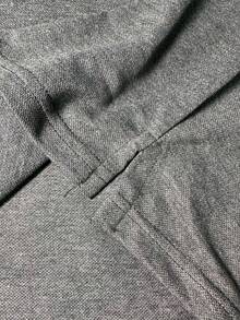 Men's PLAIN POLO Shirt Premium Cotton Pique Fabric Promotion - Dark Grey - View 5