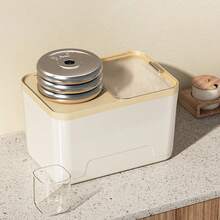 10LB/20LB/30LB Airtight Food Storage Container, Moisture & Pest Proof, Easy Press Dispenser, With Measuring Cup, Ideal For Rice, Grains, Sugar, Flour And Pet Food Storage, Great For Kitchen, Home And Commercial Use