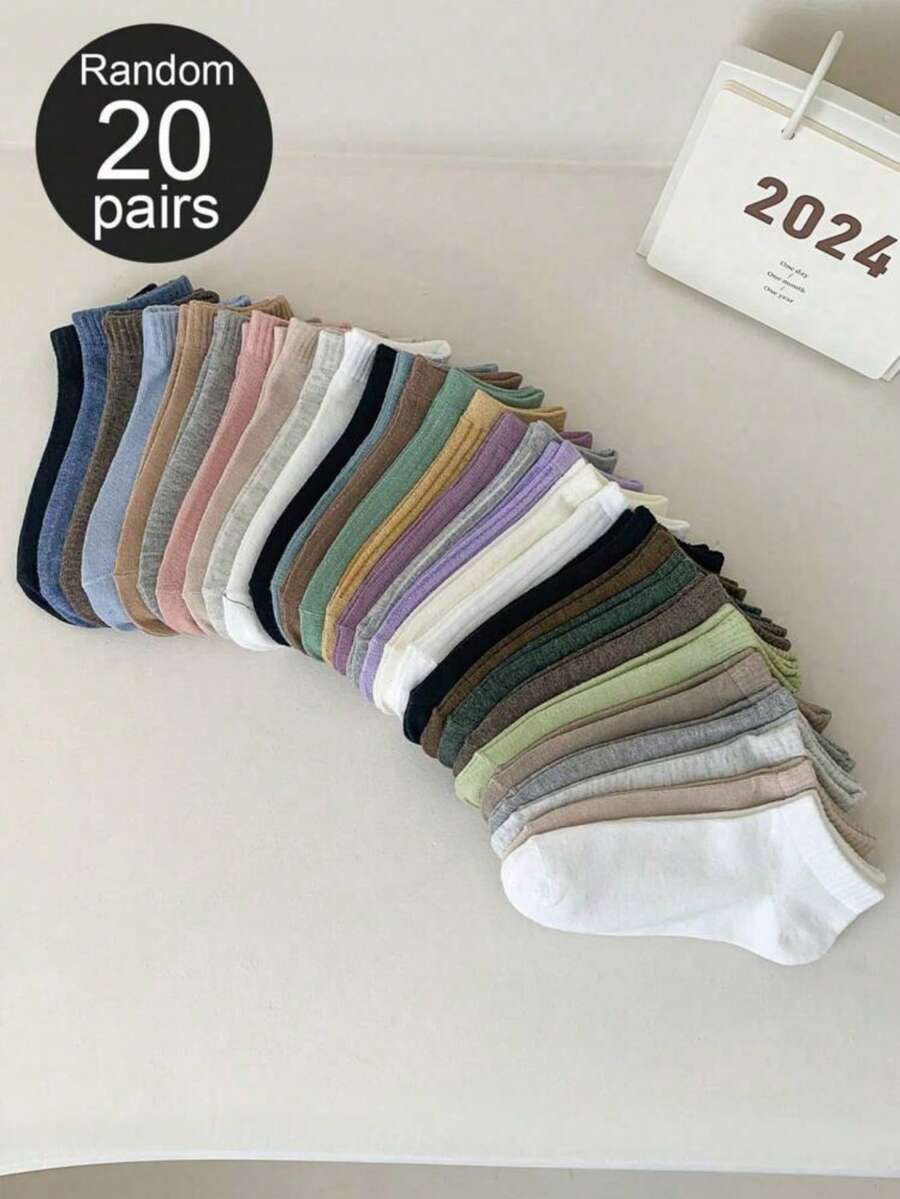 20Pairs High Quality Men Ankle Socks Breathable Nylon Sports Socks Mesh Casual Athletic Summer Thin Cut Short Sokken Size 36-46 - Multicolor - View 1