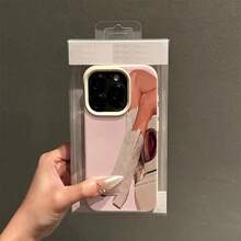1 pieza Funda de teléfono con patrón de rayas azules de bota de vaquero vintage occidental de TPU compatible con iPhone/compatible con teléfonos inteligentes Redmi - Blanco - Ver 3