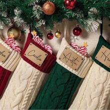 2026 Embroidered Christmas Stocking,Personalized Family Christmas Stockings,Knitted Stockings With Name,Monogram Stocking,Holiday Decor Gift - Multicolor - View 3