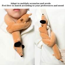 1pc Plush Sausage Dog Doll, Realistic Dachshund Stuffed Animal Chew Doll With Sound - Multicolor - View 5