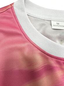 Customized Men's Football Jersey With Cartoon Leopard Design, Personalized With Name & Number, Comfortable Round Neck Sports Sweatshirt For Football Training, Casual Wear, And Gift - Pink - View 6