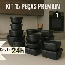 KIT 15 VARIABLE PIECES FOOD ORGANIZERS - màu đen - Xem 2