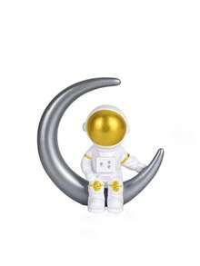 1pc Cute Creative Astronaut Cake Topper Decoration,Christmas - Gold - View 3