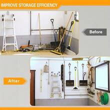 重型金属工具挂钩 - 工业级车库储物架 - 节省空间的车库、车间、家用壁挂式挂钩 - 防锈、坚固的结构 - 可固定梯子、自行车、工具 - 现代车库储物解决方案、车库配件、车间组织、时尚挂钩设计、耐用挂钩材料、防锈挂钩、双色设计、工业级挂钩、DIY 爱好者 - 彩色 - 查看 7