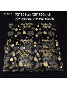 1 pieza 28.35x120/196.8 pulgadas Tapete de mesa con estampado de globos y fuegos artificiales para cumpleaños, Tapete de mesa de cumpleaños para celebración de fiesta de cumpleaños, decoración de mesa de cocina y comedor para fiestas en interiores y exteriores, adecuado para fiestas en el hogar y días festivos