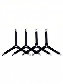 2/4 Pieces Of Bed Sheet Fastening Straps, Adjustable Triangular Elastic Shoulder Clips, Suitable For Bed Sheets, Mattress Covers, Sofa Cushions, And Household Use