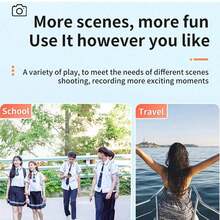 1080P Mini Keychain Camera - 0.96In HD Screen, 8Mp Retro SLR Design, 160° Wide Angle, Anti-Lost Rope , Rechargeable Portable DV Camcorder For Adult/Teens/Outdoor Tourism - Nhiều màu - Xem 3