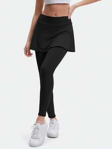 TELALEO 4 Pack Women's Skirted Leggings High Waisted Yoga Legging With Skirts &Women Tennis Skorts With Pockets Yoga Running Pickleball Athletic Skirt - 彩色 - 查看 3