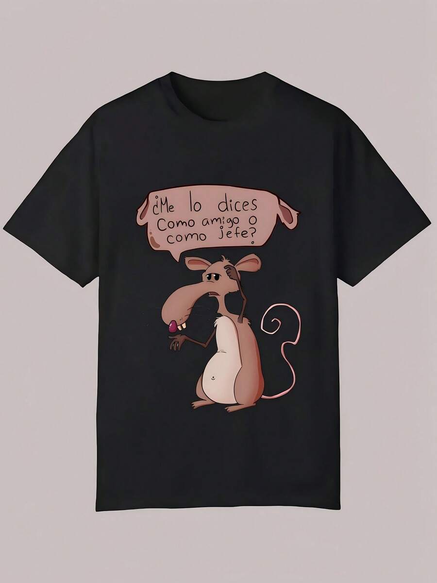 Summer men's pure - cotton T - shirt top, an interesting printed top, unisex in style, works as couple outfits.