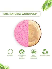 10/20/30/50/60/100 件 100% 天然压缩面部海绵，天然纤维素面部海绵，用于清洁、去角质、洗脸、卸妆和 SPA 使用 - 女士旅行护肤必需品，可重复使用的化妆海绵，配有透明塑料海绵储物罐，适合家庭和旅行 - 彩色 - 查看 5