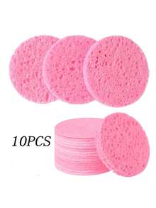 10/20/30/50/60/100 件 100% 天然压缩面部海绵，天然纤维素面部海绵，用于清洁、去角质、洗脸、卸妆和 SPA 使用 - 女士旅行护肤必需品，可重复使用的化妆海绵，配有透明塑料海绵储物罐，适合家庭和旅行 - 彩色 - 查看 13