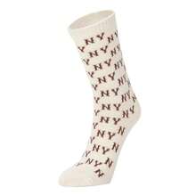 MLB 1 Paar unisex MONOGRAM Serie elastische, bequeme Lässig Creme-farbene Socken 3ASOMM13N-50CRD