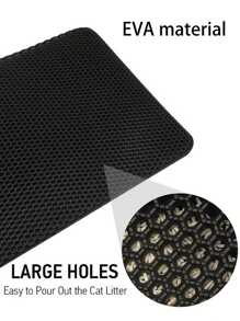 Large Double-Layer EVA Material Cat Litter Mat, Anti-Splash & Tracking, Washable Litter Trapping Mat, Convenient Cleaning, Multiple Sizes Available