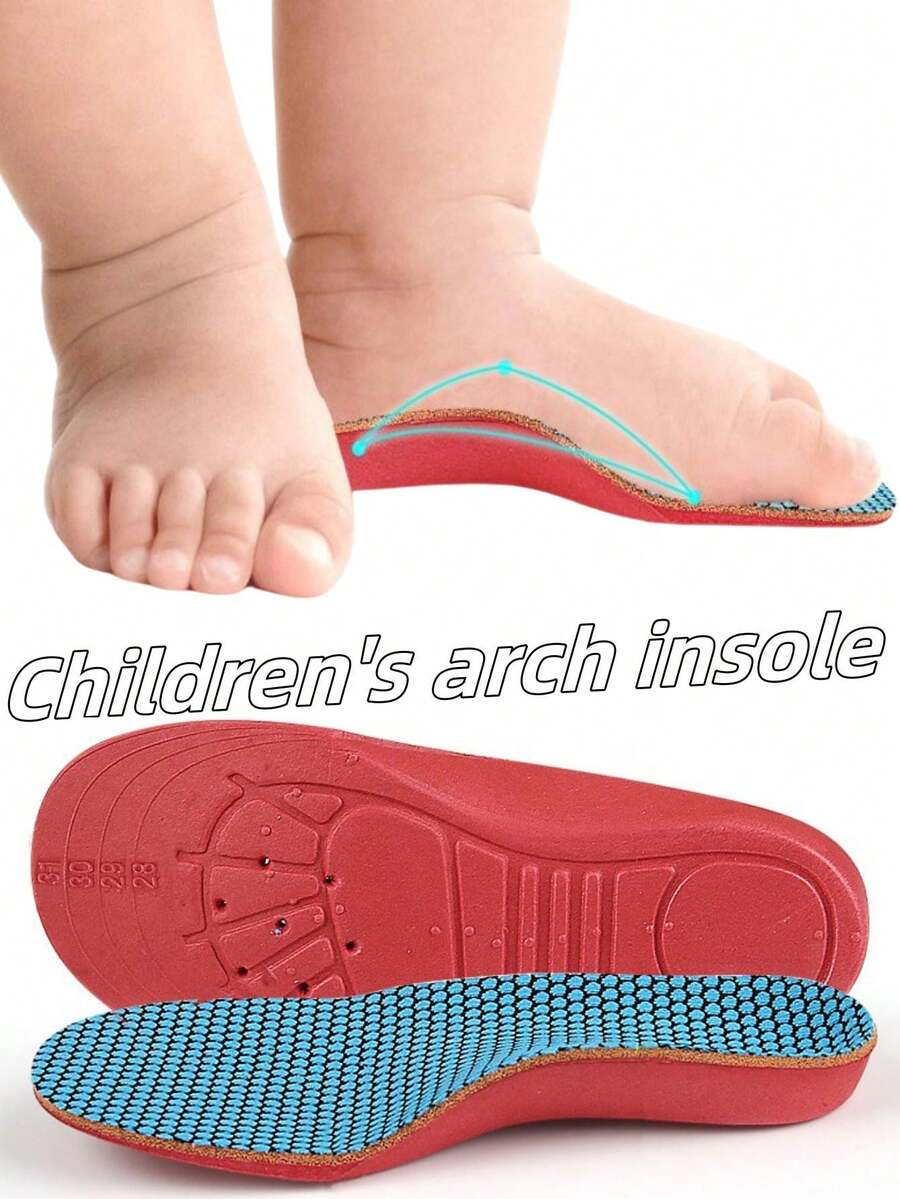 2 件可剪儿童 PU 鞋垫，适合男孩和女孩，婴儿童软底运动，吸汗，防臭，透气鞋垫